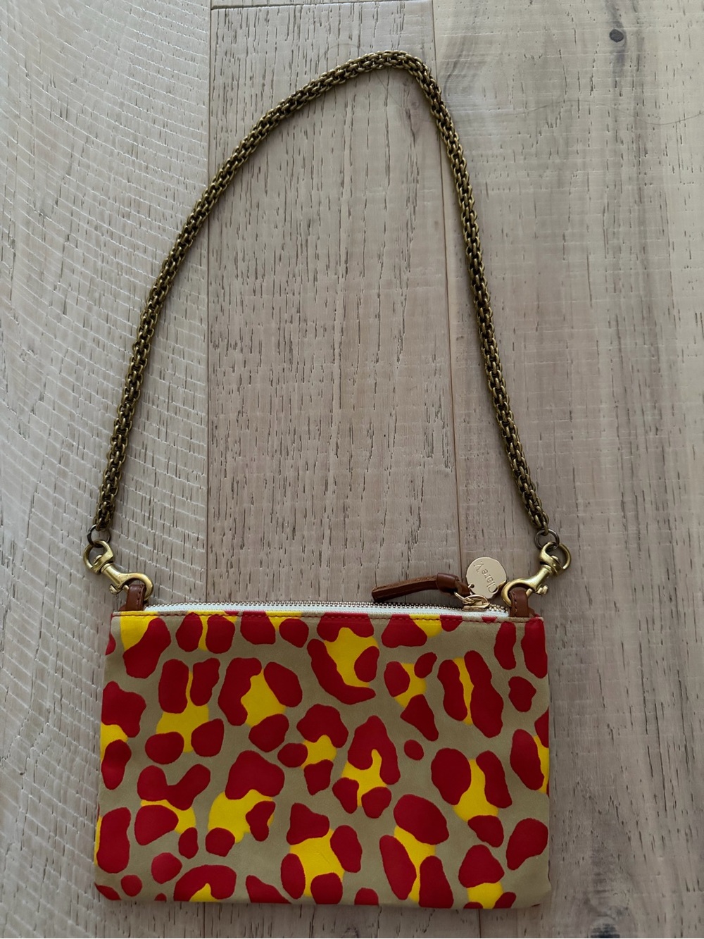 Clare V. Wallet Purse W/ Tabs. Animal Print shoulder Bag